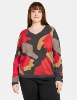 Pullover Mit Jacquardmuster -Gerry Weber Verkäufe pullover mit jacquardmuster 01