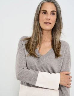 Gerry Weber Pullover Mit Strick-Patch Und Kaschmiranteil -Gerry Weber Verkäufe pullover mit strick patch und kaschmiranteil 100