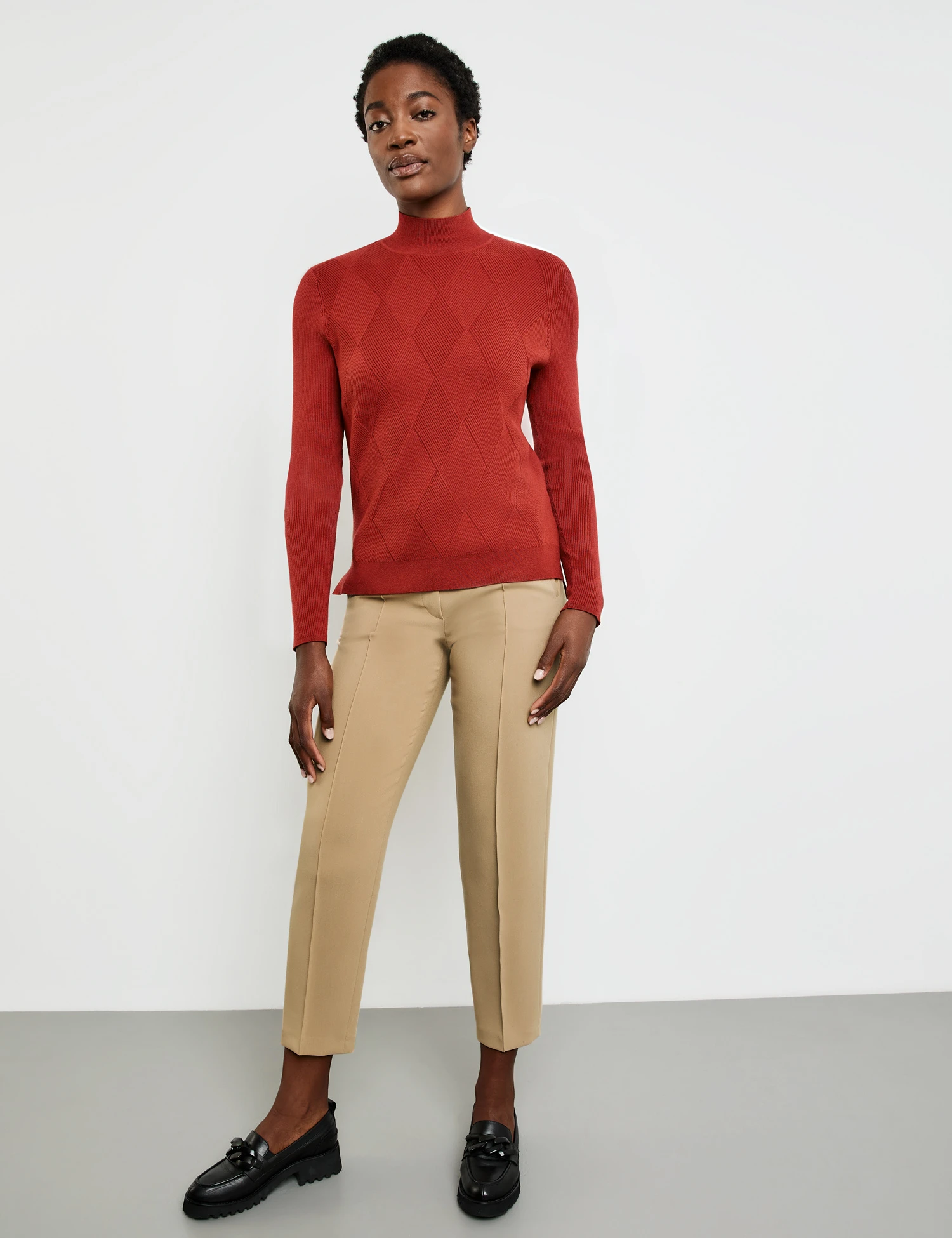 Gerry Weber Pullover Mit Turtleneck Und Rauten-Struktur 7 Gerry Weber Pullover Mit Turtleneck Und Rauten-Struktur – Bild 5