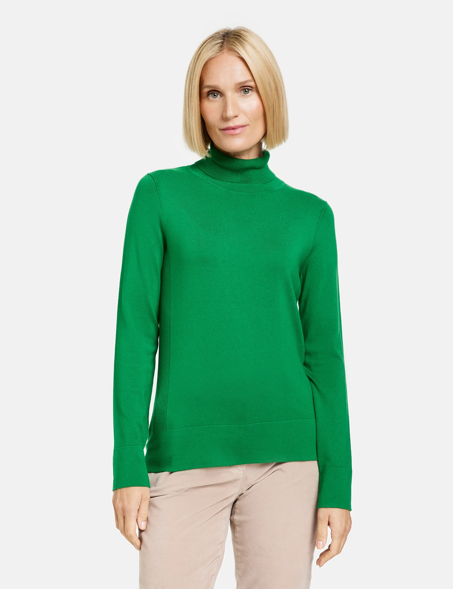 Gerry Weber Schlichter Rollkragenpullover Mit Rippstrick-Details 9 Gerry Weber Schlichter Rollkragenpullover Mit Rippstrick-Details – Bild 7