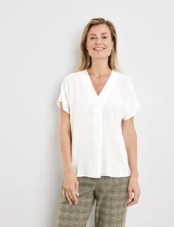 Gerry Weber Schlichtes Blusenshirt Mit Falte