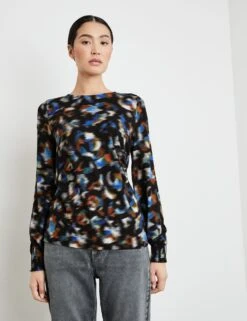 Taifun Shirt Mit Gesmokten Ärmelenden