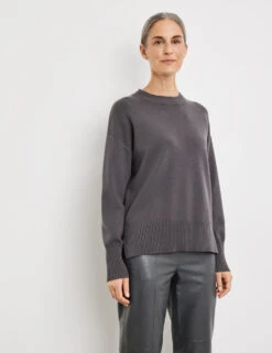 Gerry Weber Softer Pullover Mit Verlängertem Rückenteil Und Seitenschlitzen