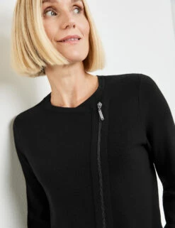 Gerry Weber Strickjacke Mit Asymmetrischem Reißverschluss -Gerry Weber Verkäufe strickjacke mit asymmetrischem reissverschluss 100