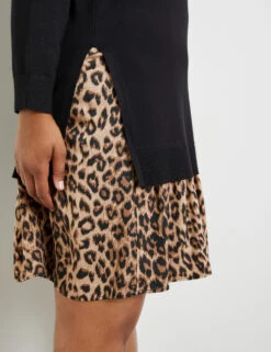 Strickkleid Mit Leomuster-Saum 12 Strickkleid Mit Leomuster-Saum -Gerry Weber Verkäufe strickkleid mit leomuster saum 100