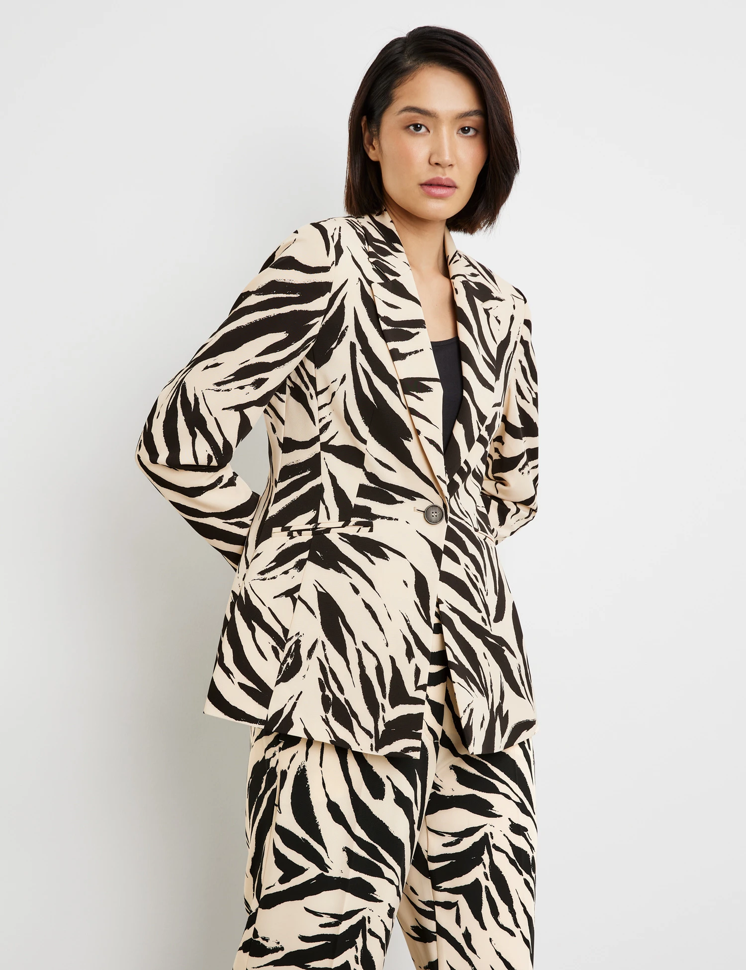 Taifun Taillierter Blazer Mit Print 3 Taifun Taillierter Blazer Mit Print