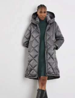 Gerry Weber Wattierter Mantel Mit Großer Kapuze Und Fake Fur