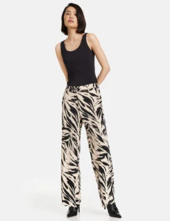 Taifun Weite Hose Mit Print Wide Leg -Gerry Weber Verkäufe weite hose mit print wide leg 01