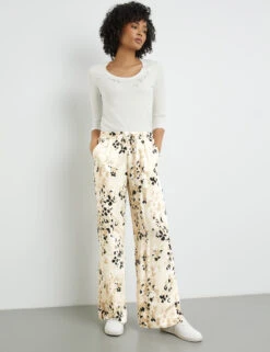 Taifun Weite Hose Palazzo Mit Elastischem Bund